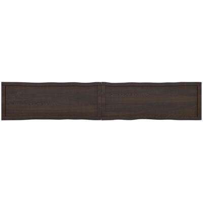 Alpen Home Table Top Solid Wood Oak Dark Brown 6cm H x 220cm W x 40cm D Alpen Home Table Top Solid Wood Oak Dark Brown 6cm H x 220cm W x 40cm D