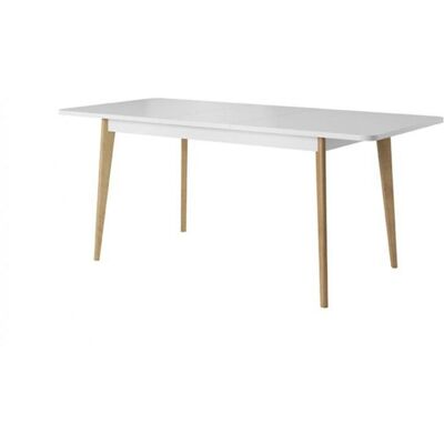 Isabelline Iker Extendable Dining Table White Matt Isabelline Iker Extendable Dining Table White Matt