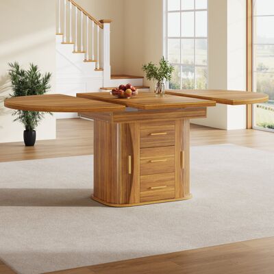 17 Stories Extendable Dining Table Brown 17 Stories Extendable Dining Table Brown