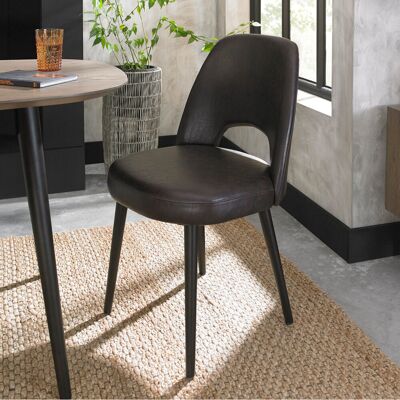 Corrigan Studio Maud Upholstered Dining Chair Brown 87.5cm H X 50cm W X 57cm D Corrigan Studio Maud Upholstered Dining Chair Brown 87.5cm H X 50cm W X 57cm D