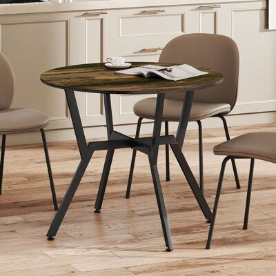 Borough Wharf Lamberto Round 90Cm L x 90Cm W Dining Table Rustic Brown Borough Wharf Lamberto Round 90Cm L x 90Cm W Dining Table Rustic Brown