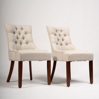 Ophelia & Co. Norval Upholstered Dining Chair Cream/Dark Oak 92cm H X 56cm W X 65cm D Ophelia & Co. Norval Upholstered Dining Chair Cream/Dark Oak 92cm H X 56cm W X 65cm D