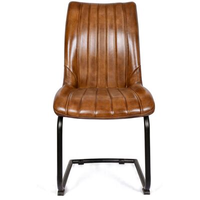 Borough Wharf Genuine Leather Dining Chair Dark Brown 91cm H X 48cm W X 61cm D Borough Wharf Genuine Leather Dining Chair Dark Brown 91cm H X 48cm W X 61cm D