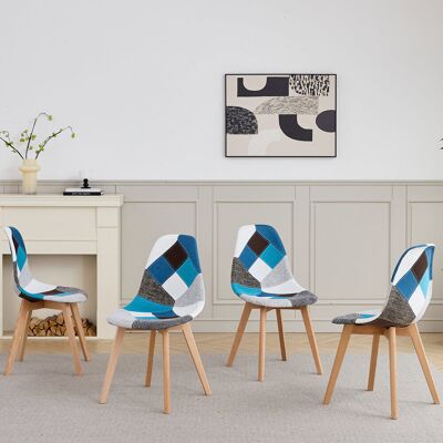 Norden Home Galvez Upholstered Dining Chair Blue 85cm H X 47cm W X 44cm D Norden Home Galvez Upholstered Dining Chair Blue 85cm H X 47cm W X 44cm D