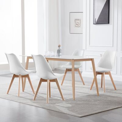 Norden Home 48cm H Upholstered Side Chair White 82cm H X 42cm W X 42cm D Norden Home 48cm H Upholstered Side Chair White 82cm H X 42cm W X 42cm D