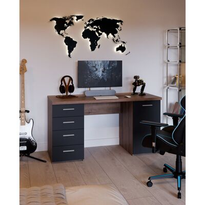 Zipcode Design Canonero Executive Desk Mud Oak;Mud Oak 76.3cm H X 145cm W X 60cm D Zipcode Design Canonero Executive Desk Mud Oak;Mud Oak 76.3cm H X 145cm W X 60cm D