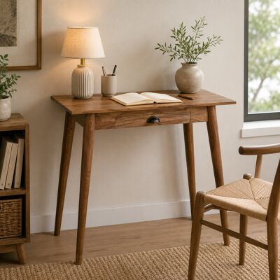George Oliver Bozeman Desk Brown 77cm H X 80cm W X 35cm D George Oliver Bozeman Desk Brown 77cm H X 80cm W X 35cm D