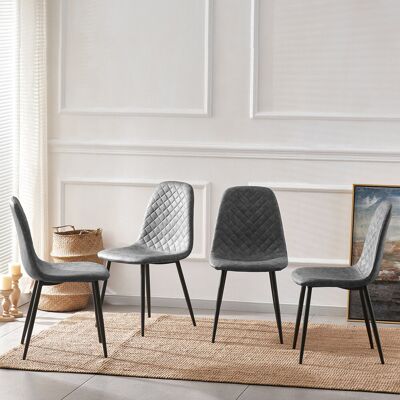 George Oliver Walpole Modern Upholstered Faux Leather Dining Chair Dark Grey 84.5cm H X 44cm W X 40cm D George Oliver Walpole Modern Upholstered Faux Leather Dining Chair Dark Grey 84.5cm H X 44cm W X 40cm D