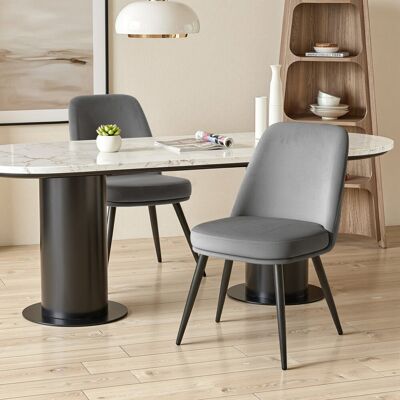 Canora Grey 49Cm H Modern Velvet Upholstered Dining Chair for Kitchen/Dining Room Gray 86.5cm H X 47.5cm W X 60cm D Canora Grey 49Cm H Modern Velvet Upholstered Dining Chair for Kitchen/Dining Room Gray 86.5cm H X 47.5cm W X 60cm D