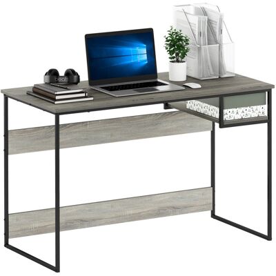 Inbox Zero Moretti 114.3cm W Rectangle Writing Desk French Oak Grey Inbox Zero Moretti 114.3cm W Rectangle Writing Desk French Oak Grey