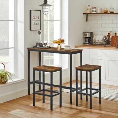 Rio Forest Park 2 - Person Dining Set Rustic Brown 90cm H x 100cm L x 40cm W Rio Forest Park 2 - Person Dining Set Rustic Brown 90cm H x 100cm L x 40cm W