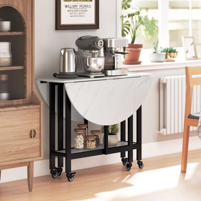 17 Stories Folding Dining Table White 75cm H x 100cm x 100cm D 17 Stories Folding Dining Table White 75cm H x 100cm x 100cm D
