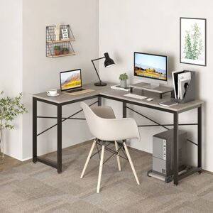 Inbox Zero Capac 157.98cm W L-Shaped Writing Desk gray 71.88 H x 157.98 W x 109.98 D cm