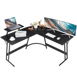 Blue Elephant Vanesa L-Shape Computer Desk black 76.2 H x 139.7 W x 61.0 D cm