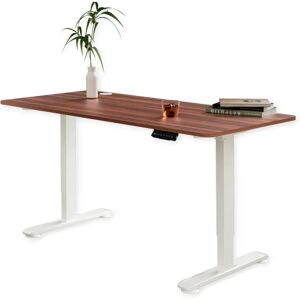 Borough Wharf Innisfil 140CM x 60CM Height Adjustable Rectangle Whole Board Standing Desk brown/gray 140.0 W x 60.0 D cm