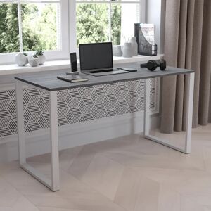 Blue Elephant Industrial Modern Desk - Commercial Grade Office Computer Desk and Home Office Desk brown/gray/white 75.5 H x 139.7 W x 59.7 D cm