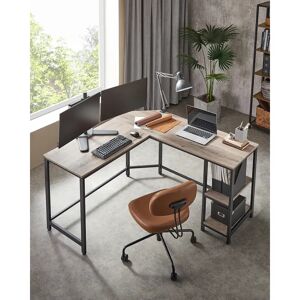 Borough Wharf Devault L-Shape Desk black/brown/gray 76.0 H x 138.0 W x 50.0 D cm