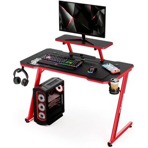 IntimaTe WM Heart Ergonomic Gaming Computer Desk red/black 90.5 H x 110.0 W x 52.0 D cm