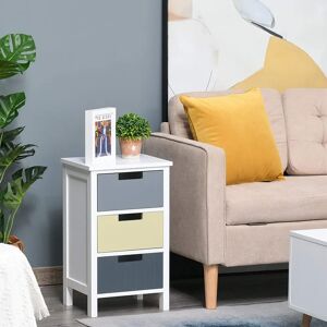 House of Hampton Cerritos Side Table with Storage brown/white 58.0 H x 35.0 W x 28.0 D cm