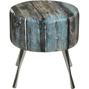 MONKEY MACHINE Altes Holz Stool blue/brown/gray/green 45.0 H x 40.0 W x 40.0 D cm