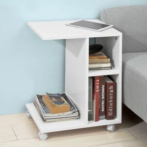 17 Stories Carrion Table with Storage brown/white 58.0 H x 45.0 W x 35.0 D cm