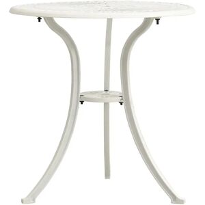 ClassicLiving Madalynn Aluminium Dining Table white 65.0 H x 62.0 W x 62.0 D cm