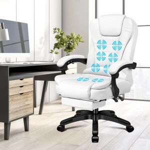 Inbox Zero Executive Chair gray/blue/white/black 122.0 H x 65.0 W x 58.0 D cm