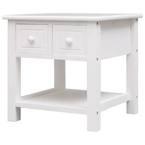 August Grove Mackey Side Table with Storage white 40.0 H x 40.0 W x 40.0 D cm