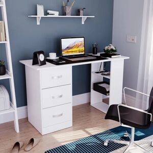 Latitude Run Muskoka Mason Desk white 72.0 H x 120.0 W x 49.0 D cm