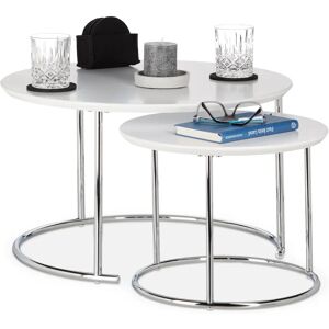 Ivy Bronx Witwicki Side Table Set brown/gray/white