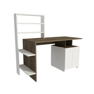 Ebern Designs Computer Desk Ezekiella Lake brown 128.8 H x 146.3 W x 60.0 D cm