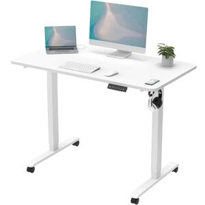 Brayden Studio Alvana 100Cm W Height Adjustable Rectangular Standing Desk brown 100.0 W x 60.0 D cm