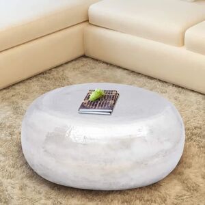 Bloomsbury Market Mechra Drum Coffee Table white 28.0 H x 75.0 W x 75.0 D cm