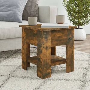 Ebern Designs Coffee Table Brown Oak 40X40x42 Cm Chipboard black/brown 42.0 H x 40.0 W x 40.0 D cm