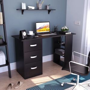 Latitude Run Muskoka Mason Desk black 72.0 H x 120.0 W x 49.0 D cm