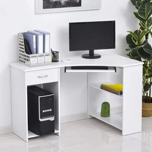 Hashtag Home Correia L-Shape Computer Desk white 75.0 H x 120.0 W x 70.0 D cm