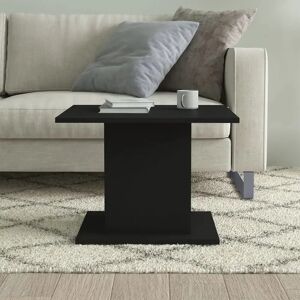 Ebern Designs Coffee Table High Gloss White 55.5X55.5X40 Cm Chipboard black 40.0 H x 55.5 W x 55.5 D cm
