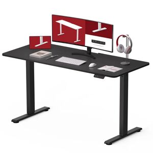 Inbox Zero Burgeo 140Cm W Height Adjustable Rectangle Standing Desk brown/gray 140.0 W x 60.0 D cm