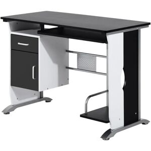 Latitude Run Minjares 100cm W Rectangle Computer Desk with and Cabinet black/brown/gray/white 75.0 H x 100.0 W x 52.0 D cm