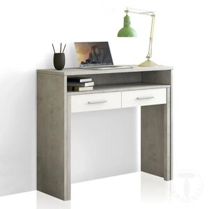 Tomasucci Computer Desk brown/gray/white 88.0 H x 99.0 W x 36.0 D cm