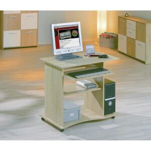 Ebern Designs Leming Desk On Wheels With Keyboard Tray brown