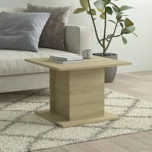 Ebern Designs Coffee Table High Gloss White 55.5X55.5X40 Cm Chipboard brown 40.0 H x 55.5 W x 55.5 D cm