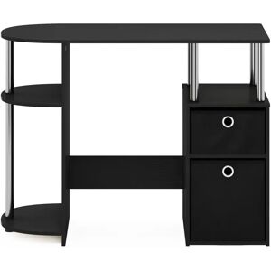 17 Stories Berlyn Peninsula Computer Desk gray/black 72.0 H x 98.0 W x 40.0 D cm