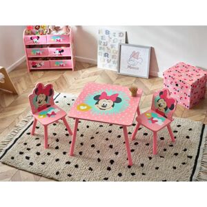 Disney Minnie Mouse Table and 2 Chair Set brown/pink 48.0 H x 60.0 W cm