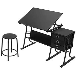 Symple Stuff Kliebert 67Cm x 22Cm Craft Table black/brown 100.0 H x 67.0 W x 22.0 D cm