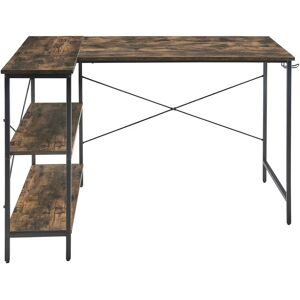 Mercury Brigitte L-Shape Desk brown/gray 75.5 H x 120.0 W x 90.0 D cm