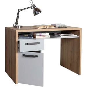 Ebern Designs Lafabrica Computer Desk brown/gray 76.5 H x 110.0 W x 60.0 D cm