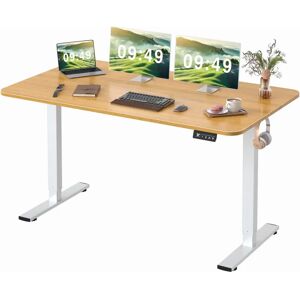 Zipcode Design Hieronymus Electric T-Shape Height Adjustable Standing Desk brown/gray 100.0 W x 60.0 D cm