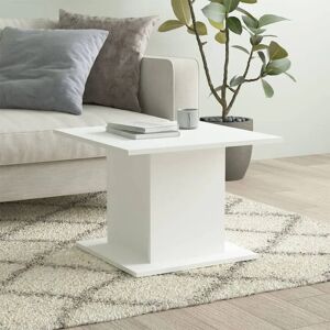 Ebern Designs Coffee Table High Gloss White 55.5X55.5X40 Cm Chipboard white 40.0 H x 55.5 W x 55.5 D cm