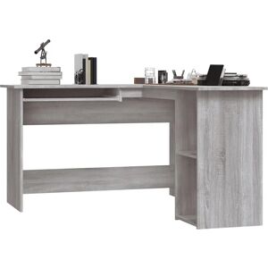 Latitude Run Corliss Chipboard L-Shaped Computer Desk brown/gray 75.0 H x 120.0 W x 140.0 D cm